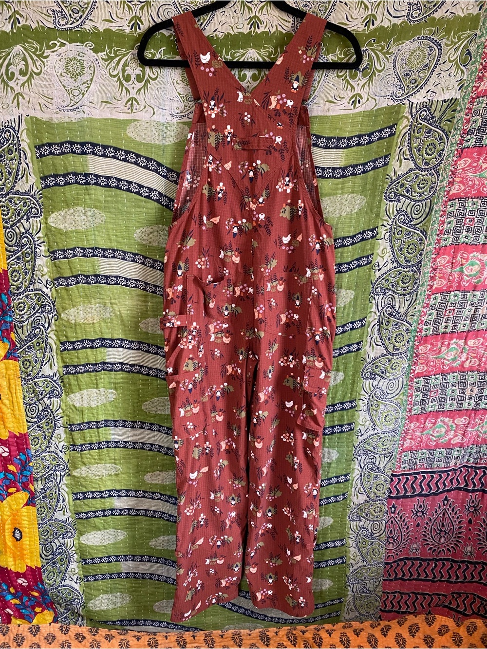 Duluth Trading Company Henna Garden Gnome Heirloom Overall Gardening Bibs XSx31 - Picture 10 of 16